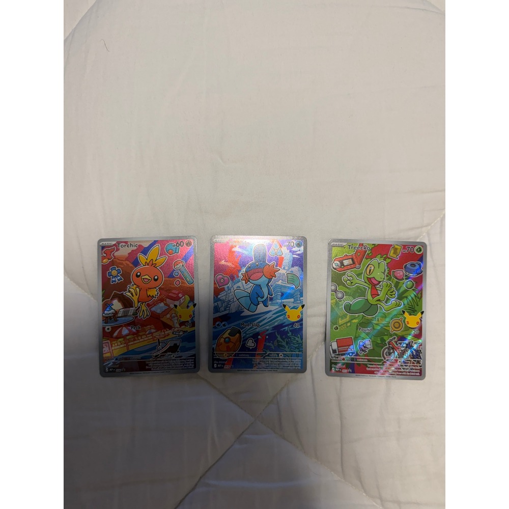 Pokemon Hoenn Starter Trio Torchic 056 Mudkip 057 Treecko 055 Mega Evolutions